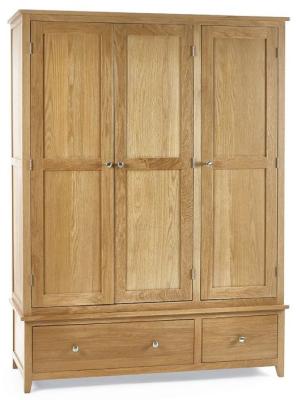 Mallory Oak 3 Door 2 Drawer Combi Wardrobe