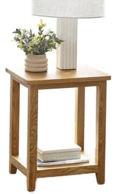 Product photograph of Mallory Oak Lamp Table from Choice Furniture Superstore