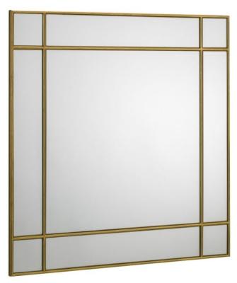 Product photograph of Fortissimo Gold Square Wall Mirror - 80cm X 80cm from Choice Furniture Superstore