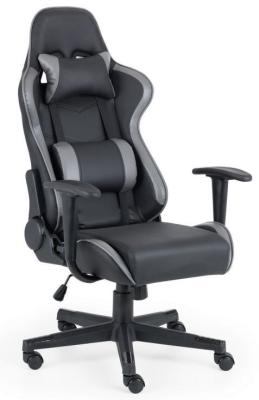 Product photograph of Comet Black Leather Gaming Chair from Choice Furniture Superstore