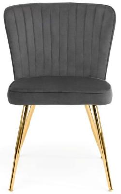 Cannes Grey Velvet Dining Chair Sold In Pairs