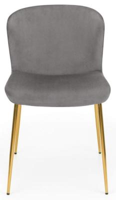 Harper Grey Velvet Fabric Dining Chair Sold In Pairs