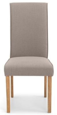 Seville Taupe Linen Fabric Dining Chair Sold In Pairs