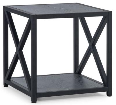 Product photograph of Lima Black Ash Lamp Table from Choice Furniture Superstore