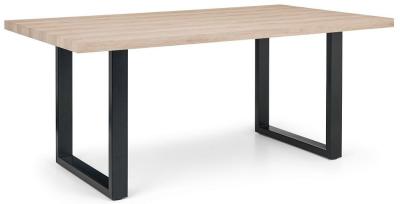 Berwick Oak And Black Dining Table 6 Seater