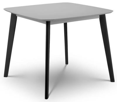 Casa Grey and Black Square Dining Table - 4 Seater