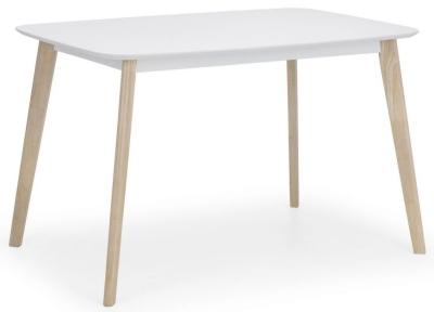 Product photograph of Casa White And Oak Dining Table - 4 Seater from Choice Furniture Superstore