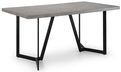 Product photograph of Miller Concrete Effect Top Dining Table - 6 Seater from Choice Furniture Superstore