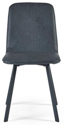Product photograph of Goya Antique Black Faux Leather Dining Chair Sold In Pairs from Choice Furniture Superstore