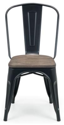 Grafton Mocha Elm Wood And Metal Dining Chair Sold In Pairs