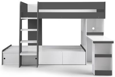 Eclipse Charcoal And White Bunk Bed