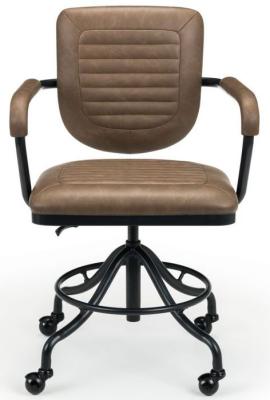 Gehry Brown Faux Leather Office Chair