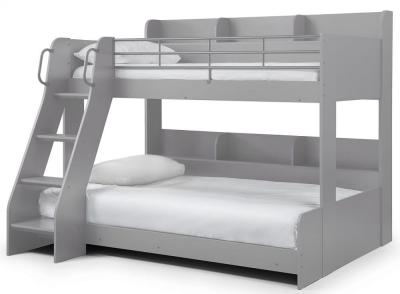 Product photograph of Domino Grey Triple Sleeper Bed from Choice Furniture Superstore