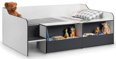 Product photograph of Stella Charcoal And White Low Sleeper Bed from Choice Furniture Superstore