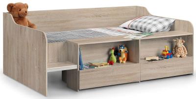 Product photograph of Stella Sonoma Oak Low Sleeper Bed from Choice Furniture Superstore
