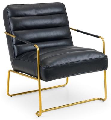 Product photograph of Giorgio Black Faux Leather Armchair from Choice Furniture Superstore