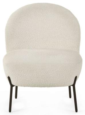 Lulu Ivory Boucle Fabric Accent Chair