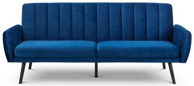 Product photograph of Afina Blue Velvet Fabric Sofabed from Choice Furniture Superstore