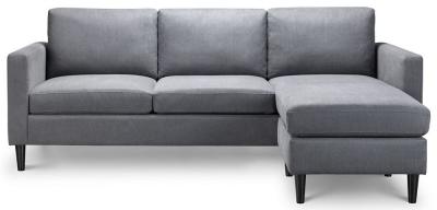 Product photograph of Marant Grey Linen Fabric Corner Sofa from Choice Furniture Superstore