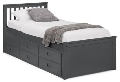 Product photograph of Maisie Dark Grey Bed With Underbed Drawer from Choice Furniture Superstore