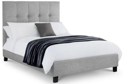 Product photograph of Sorrento Light Grey Fabric Bed - Comes In Double And King Size Options from Choice Furniture Superstore
