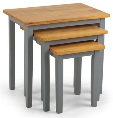 Image of Cleo Grey and Oak Nest of 3 Tables