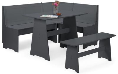 Product photograph of Newport Anthracite Corner Dining Set from Choice Furniture Superstore