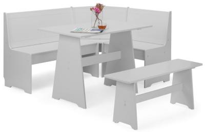 Product photograph of Newport Dove Grey Corner Dining Set from Choice Furniture Superstore