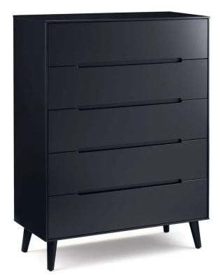 Product photograph of Alicia Anthracite 5 Drawer Chest from Choice Furniture Superstore