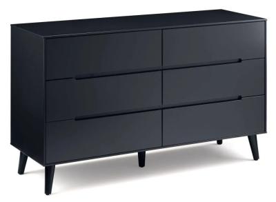 Product photograph of Alicia Anthracite 6 Drawer Wide Chest from Choice Furniture Superstore