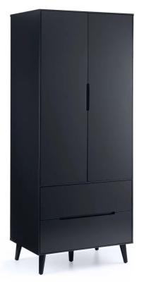 Product photograph of Alicia Anthracite 2 Door Combi Wardrobe from Choice Furniture Superstore