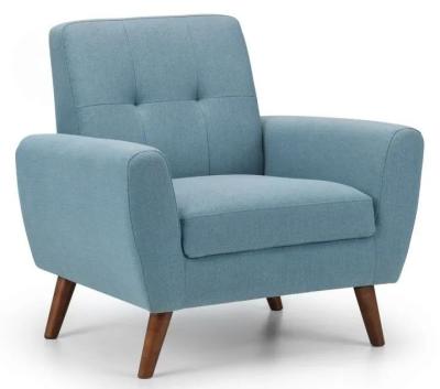 Product photograph of Monza Blue Fabric Armchair from Choice Furniture Superstore