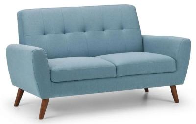 Product photograph of Monza Blue Fabric 2 Seater Sofa from Choice Furniture Superstore