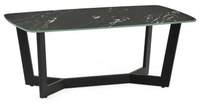 Product photograph of Olympus Black Marble Effect 60cm Coffee Table from Choice Furniture Superstore