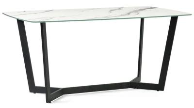 Product photograph of Olympus White Marble Effect 6 Seater Dining Table from Choice Furniture Superstore