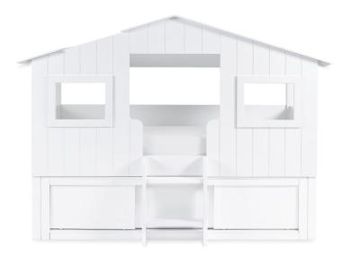 Product photograph of Acorn White Lacquer Treehouse Storage Unit Midsleeper from Choice Furniture Superstore