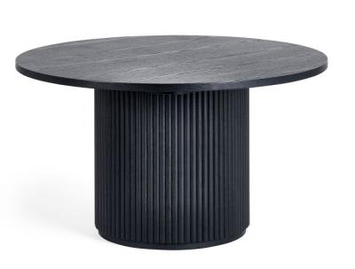 Product photograph of Louis Black Fluted Round Coffee Table from Choice Furniture Superstore