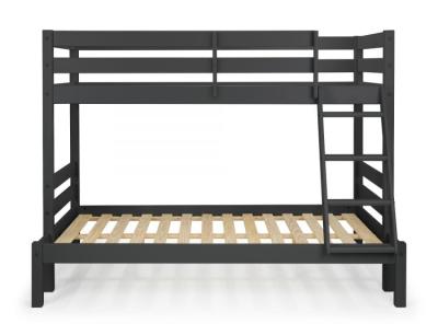 Product photograph of Merlin Anthracite Lacquer Triple Sleeper Bunk Bed from Choice Furniture Superstore