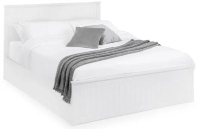 Product photograph of Maine White Ottoman Storage Bed - Sizes Available from Choice Furniture Superstore