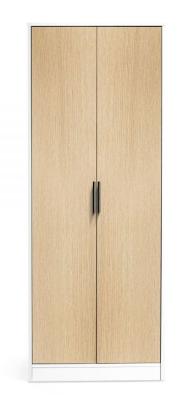 Alba White And Oak 2 Door Wardrobe