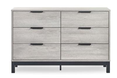 Bali Grey Oak 6 Drawer Wide Chest