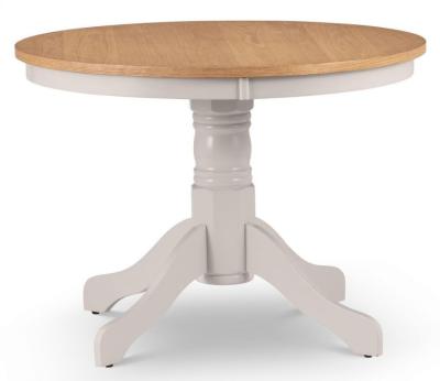 Davenport Grey And Oak 2 Seater Round Pedestal Dining Table