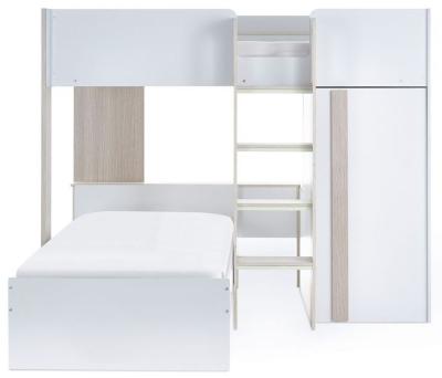 Horizon White Wood Bunk Bed