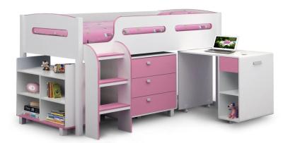 Product photograph of Kimbo Pink Kids Cabin Bed from Choice Furniture Superstore