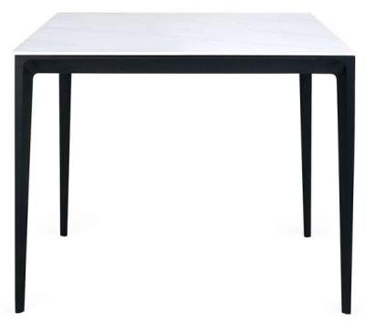 Miami White Stone Top 2 Seater Square Dining Table