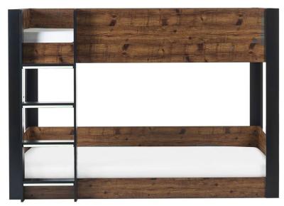 Solomon Rustic And Black Bunk Bed