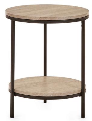 Tribeca Sonoma Oak Round Lamp Table