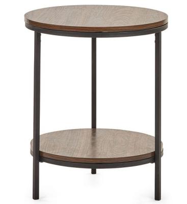 Tribeca Walnut Round Lamp Table