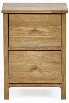 Product photograph of Coxmoor Oak 2 Drawer Bedside Table from Choice Furniture Superstore