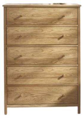 Product photograph of Coxmoor Oak 5 Drawer Chest from Choice Furniture Superstore